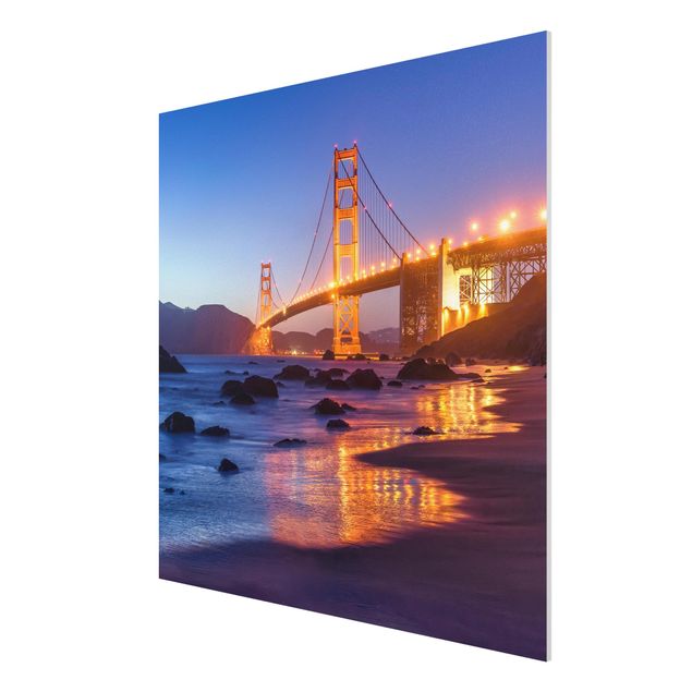 Forex schilderijen Golden Gate Bridge At Dusk