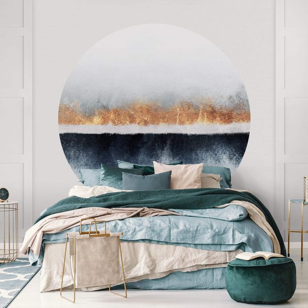 Behangcirkel Golden Horizon Watercolour