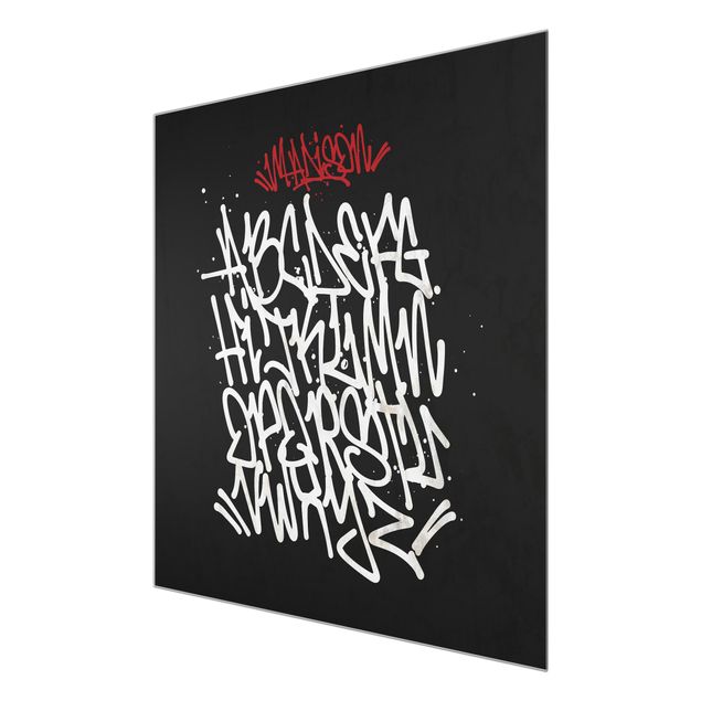 Glasschilderijen - Graffiti Art Alphabet