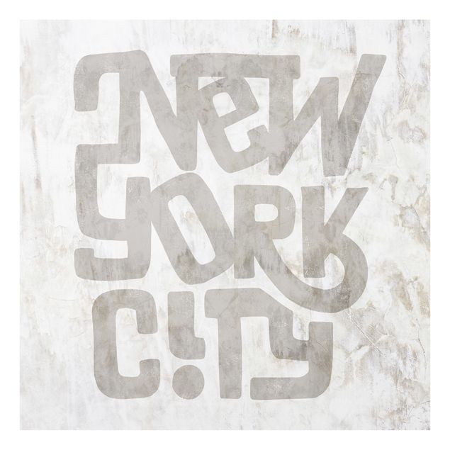 Glasschilderijen - Graffiti Art Calligraphy New York City