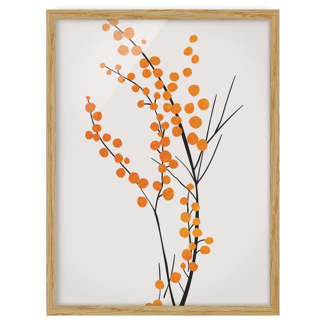 Ingelijste posters Graphical Plant World - Berries Orange