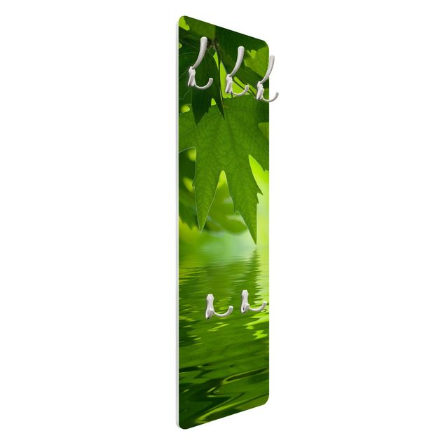 Wandkapstokken houten paneel Green Ambiance III