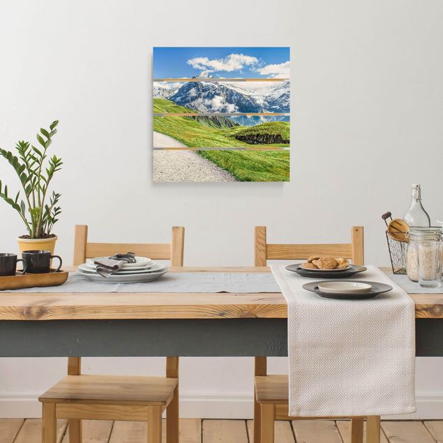 Houten schilderijen op plank Grindelwald Panorama