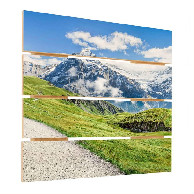 Houten schilderijen op plank Grindelwald Panorama
