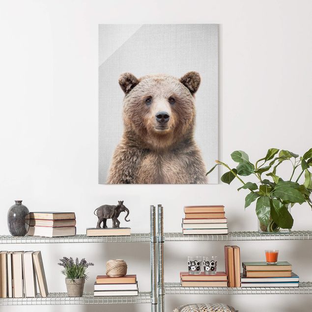 Glasschilderijen - Grizzly Bear Gustel
