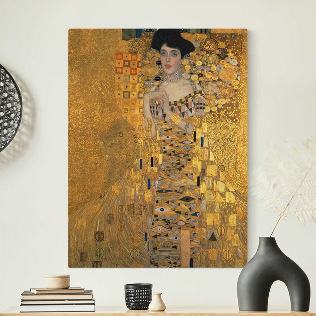 Canvas schilderijen - Goud Gustav Klimt - Portrait Of Adele Bloch-Bauer I