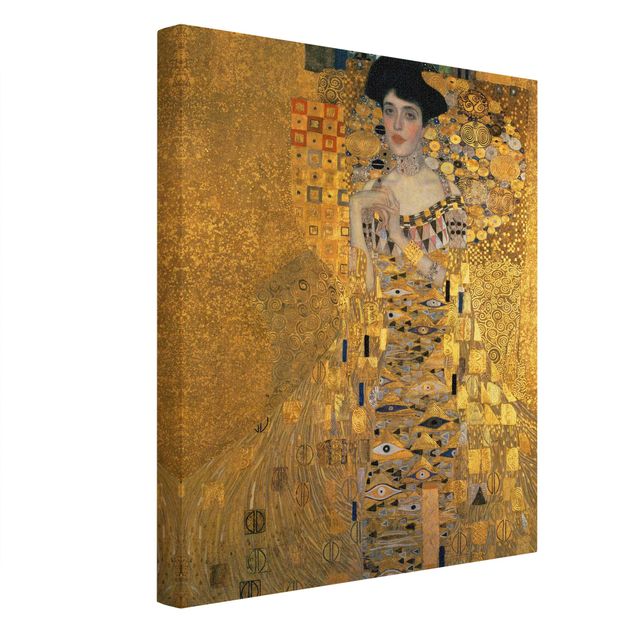 Canvas schilderijen - Goud Gustav Klimt - Portrait Of Adele Bloch-Bauer I