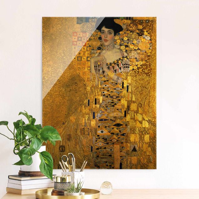 Glas Magnettafel Gustav Klimt - Portrait Of Adele Bloch-Bauer I