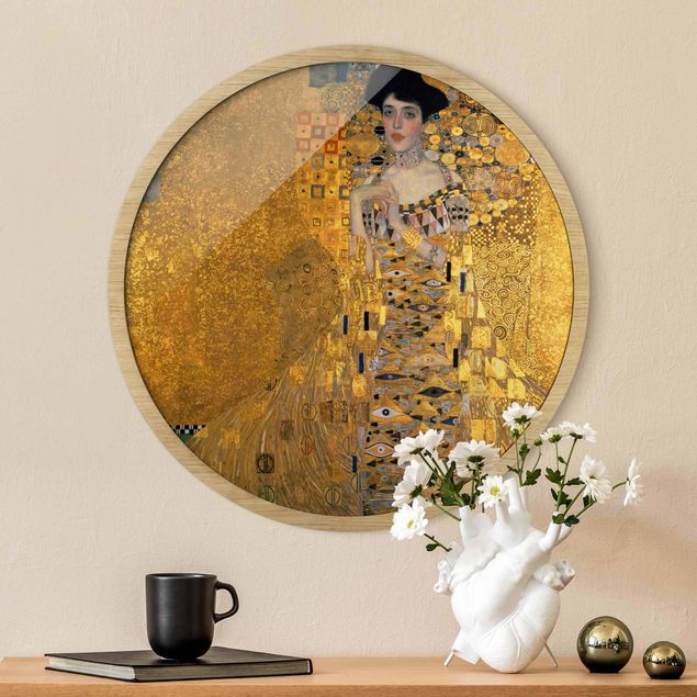 Rond schilderijen Gustav Klimt - Ritratto di Adele Bloch-Bauer I