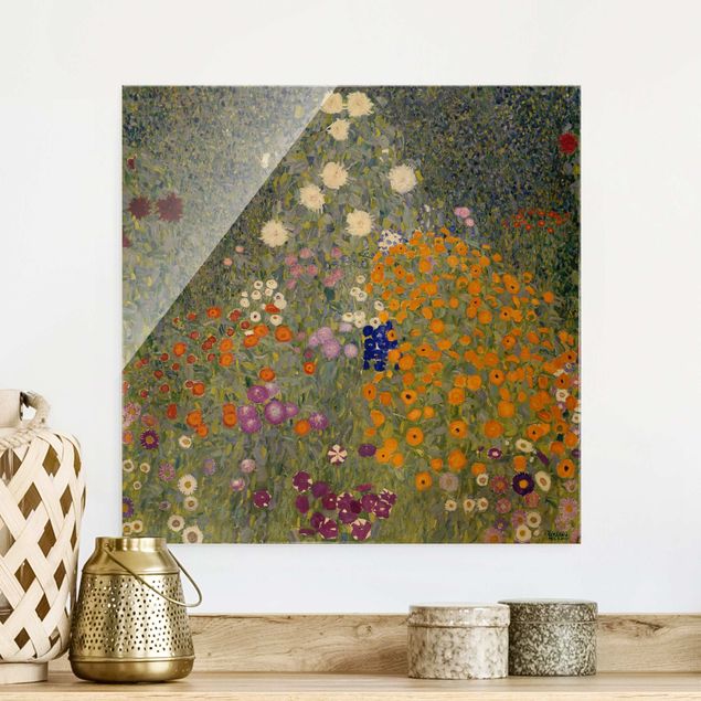 Magnettafel Glas Gustav Klimt - Cottage Garden