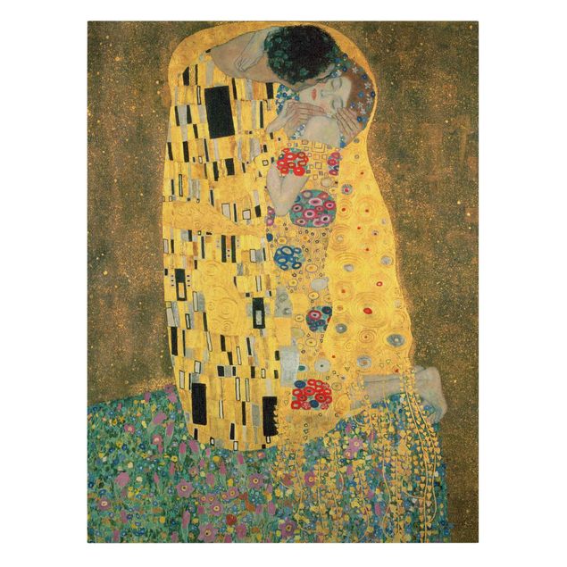 Canvas schilderijen - Goud Gustav Klimt - The Kiss