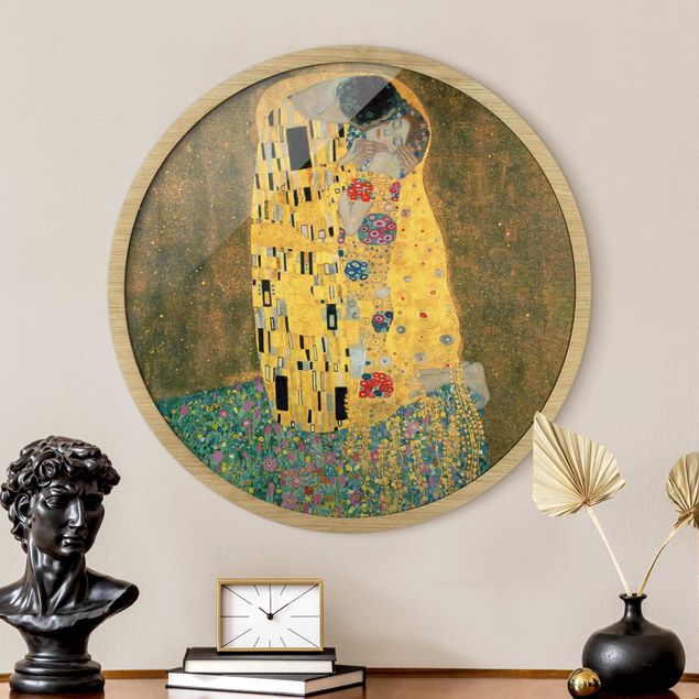 Rond schilderijen Gustav Klimt - Il bacio