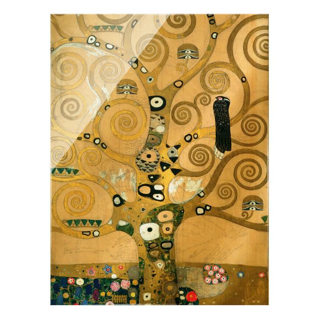 Glasschilderijen Gustav Klimt - The Tree of Life