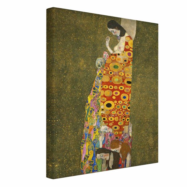 Canvas schilderijen - Goud Gustav Klimt - Hope II
