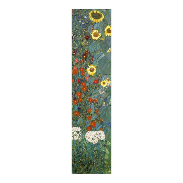 Schuifgordijnen Gustav Klimt - Garden Sunflowers