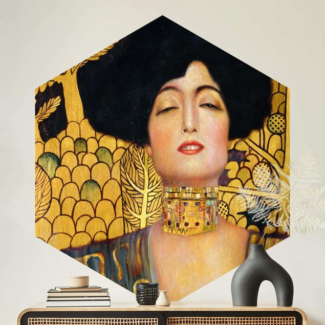 Hexagon Behang Gustav Klimt - Judith I