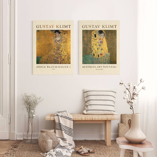 Natuurlijk canvas schilderijen - 2-delig  Gustav Klimt - Museum Edition