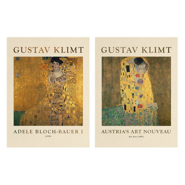 Natuurlijk canvas schilderijen - 2-delig  Gustav Klimt - Museum Edition