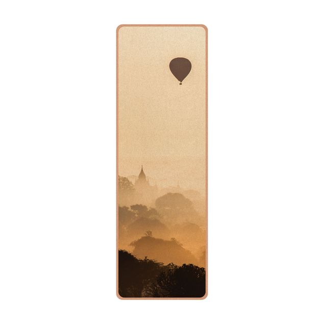 Yogamat kurk Hot Air Balloon In Fog