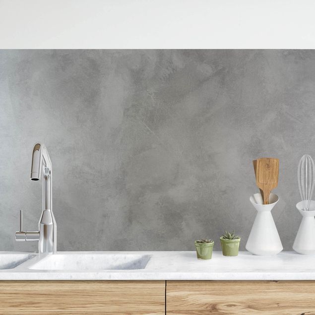 Achterwand voor keuken steenlook Light Grey Concrete
