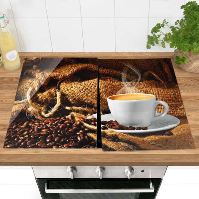 Kookplaat afdekplaten Morning Coffee