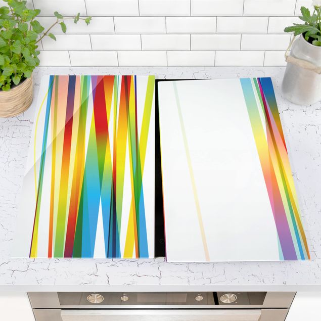 Kookplaat afdekplaten Rainbow Stripes