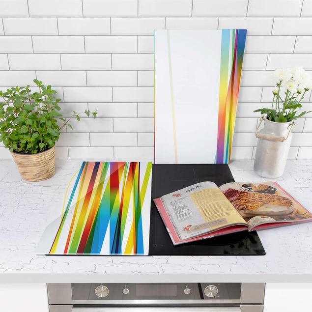 Kookplaat afdekplaten Rainbow Stripes