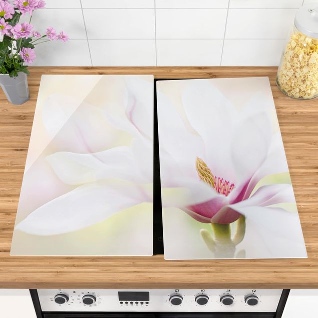 Kookplaat afdekplaten Delicate Magnolia Blossom
