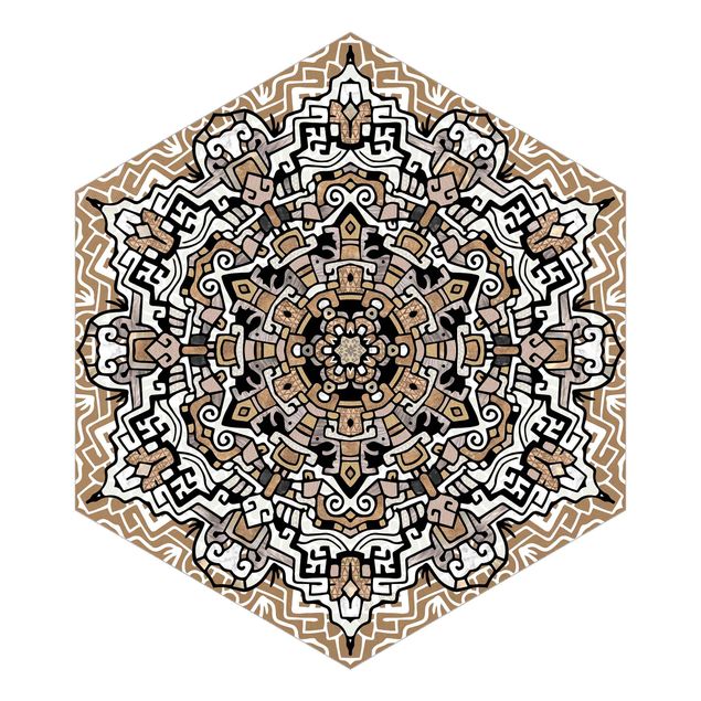Hexagon Behang Hexagonal Mandala With Details