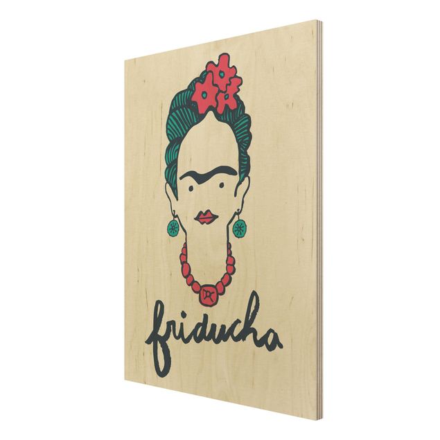 Houten schilderijen Frida Kahlo - Friducha