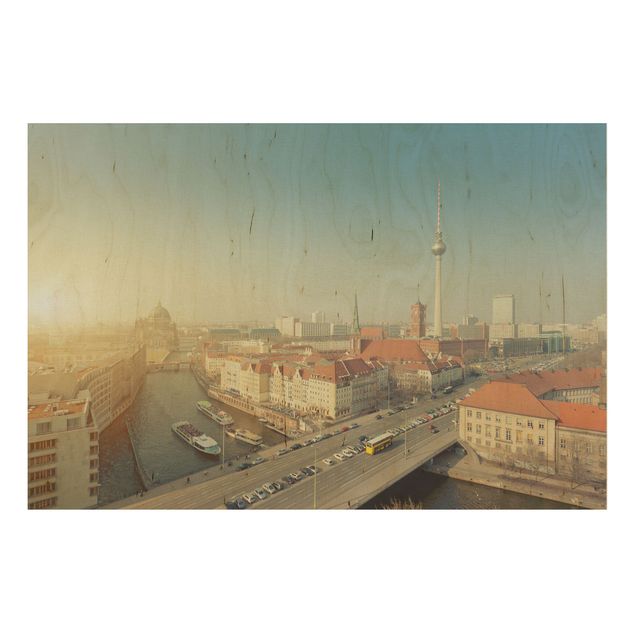 Houten schilderijen Berlin In The Morning