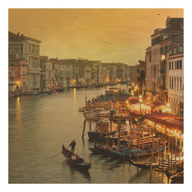 Houten schilderijen Grand Canal Of Venice
