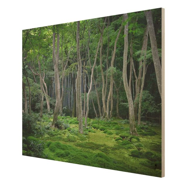 Houten schilderijen Japanese Forest
