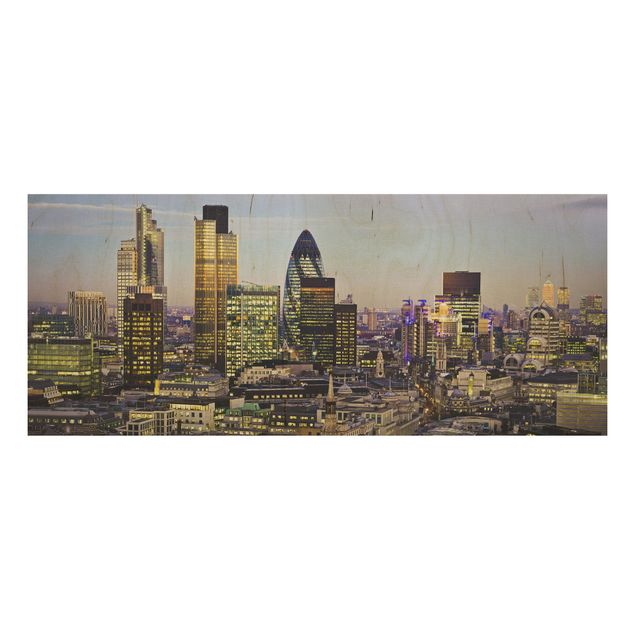 Houten schilderijen London City
