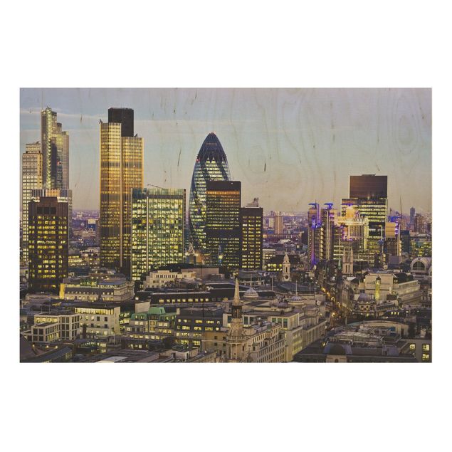 Houten schilderijen London City