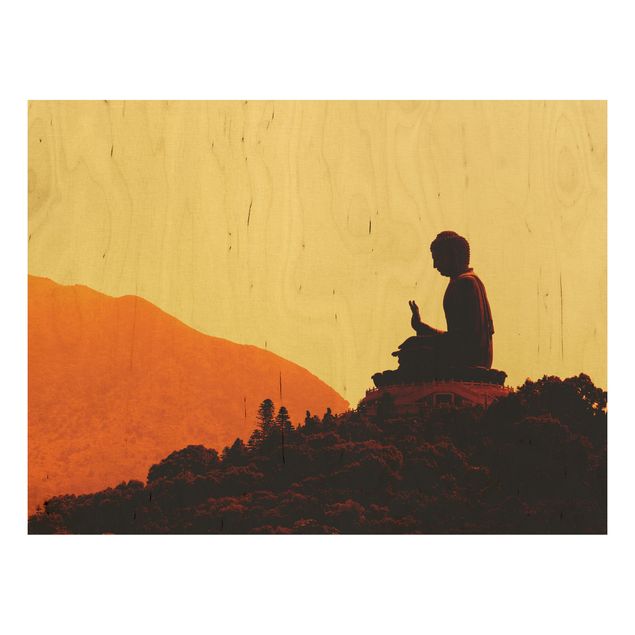 Houten schilderijen Resting Buddha
