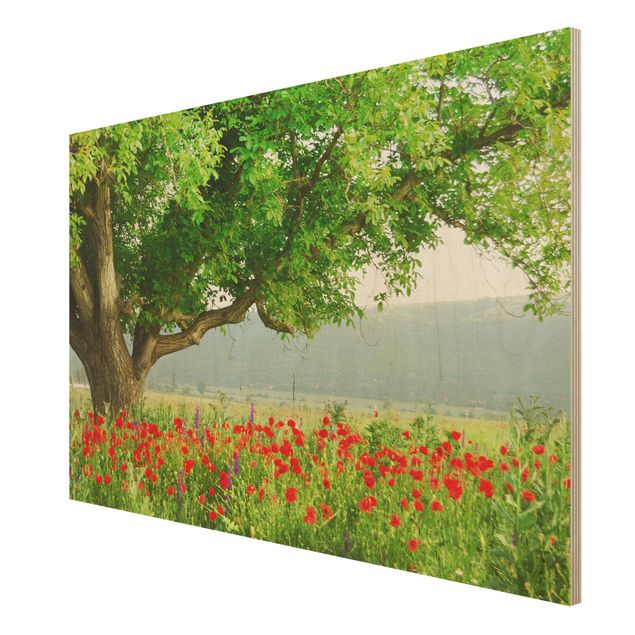 Houten schilderijen Summer Meadow