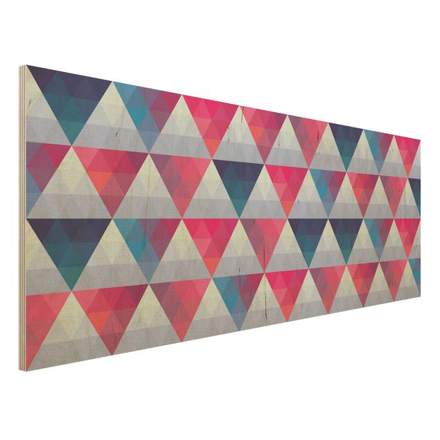 Houten schilderijen Triangle Pattern Design