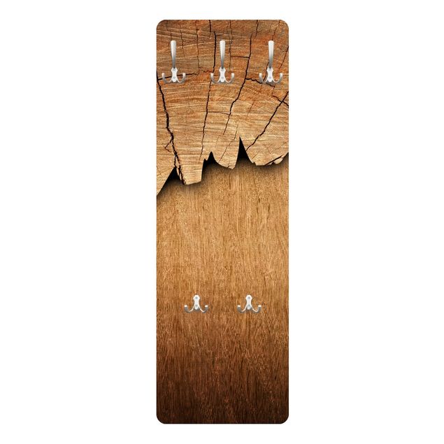 Wandkapstokken houten paneel Wood Grain ll