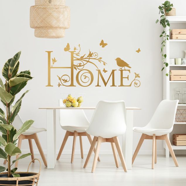 Muurstickers familie Home floral