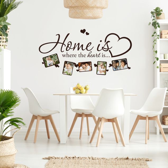 Muurstickers liefde Home is where the heart is - Picture Frame