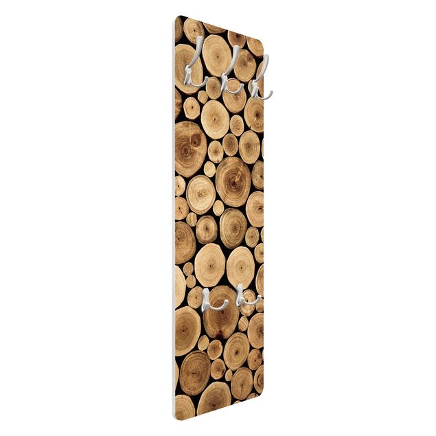 Wandkapstokken houten paneel Homey Firewood