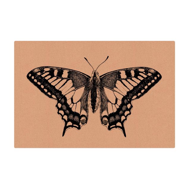 Kurk mat Illustration Flying Dovetail Black
