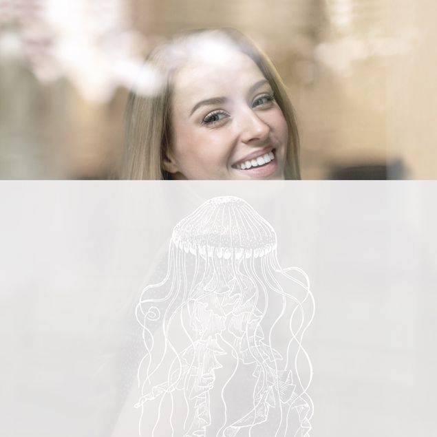 Raamfolie - Illustration Jellyfish