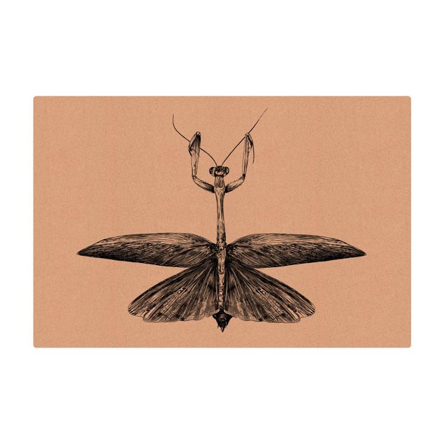 Kurk mat Illustration Proud Mantis Black
