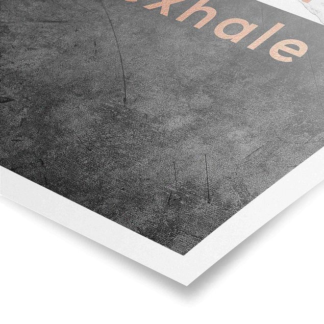 Posters Inhale Exhale Copper And Marble
