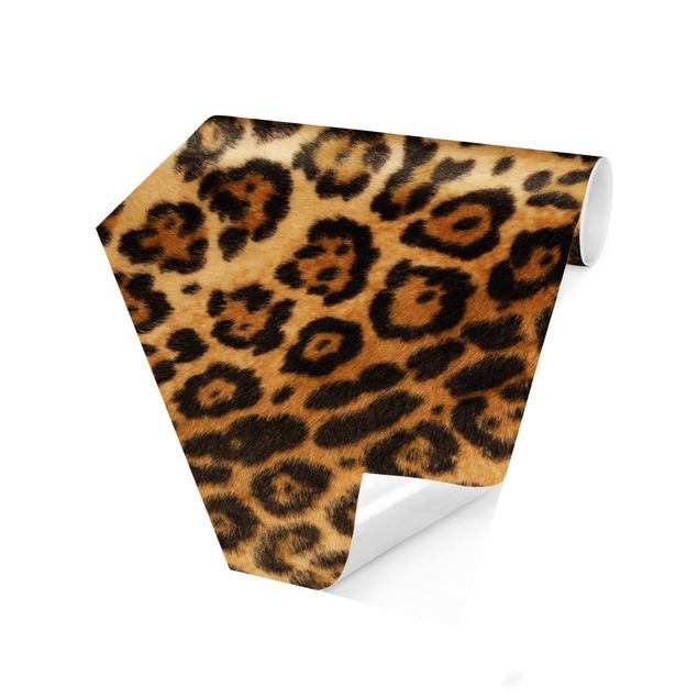 Hexagon Behang Jaguar Skin