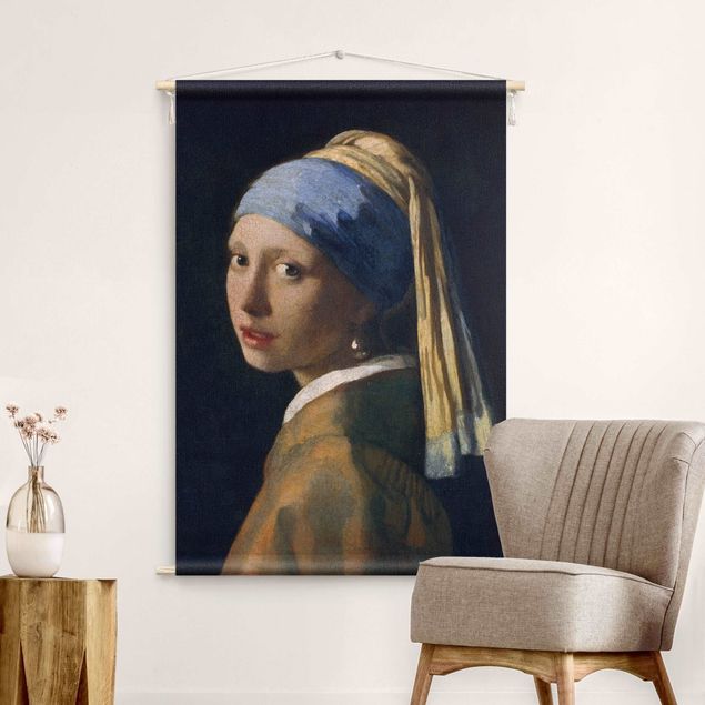 wandkleden kunstenares Jan Vermeer Van Delft - Girl With A Pearl Earring