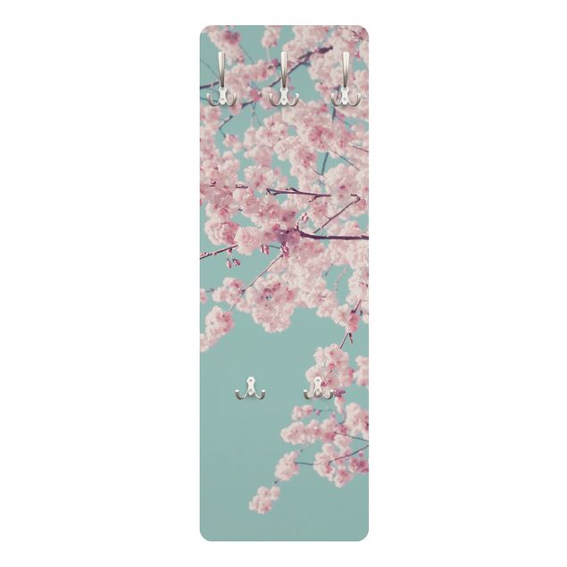 Wandkapstokken houten paneel Japanese Cherry Blossoms