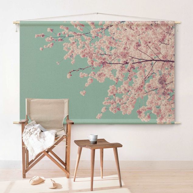 wandkleed modern Japanese Cherry Blossoms
